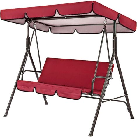 Housse de Siège de Jardin et Toit de Rechange pour Balançoire de Jardin 3 Places, Housse de Chaise de Jardin Couvre-siège Swing