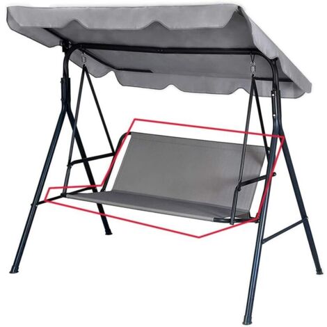 Housse de Siège de Jardin pour Balançoire de Jardin, Housse de Chaise de Jardin Couvre-siège Swing, 2 et 3 Places (Gris, 138 x 50 x 50 cm)