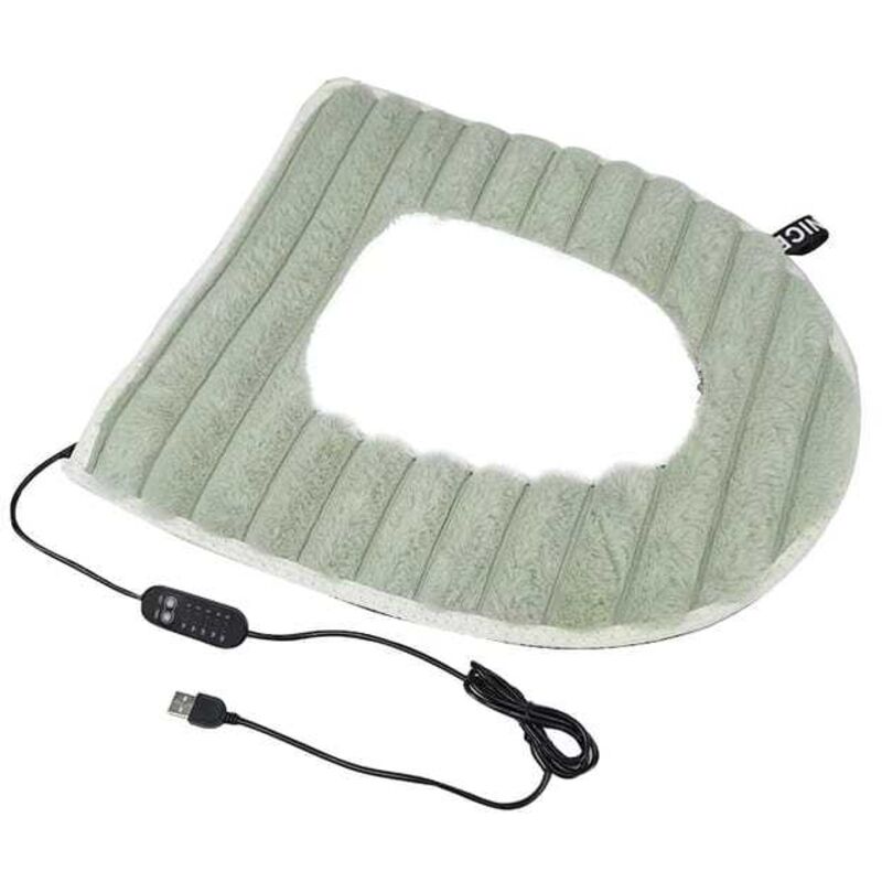 Housse de siège de toilette chauffante USB 5 V 2 A - Température constante réglable - Coussin réutilisable