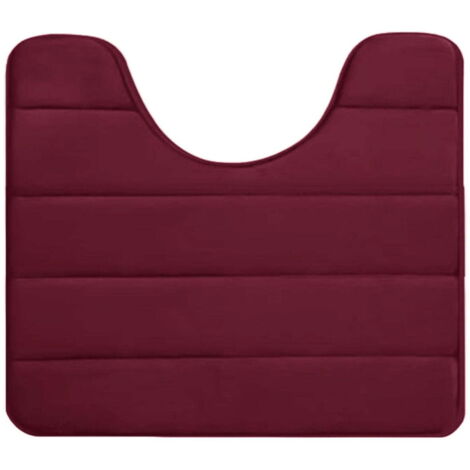 Housse de siège de toilette en mousse à mémoire de forme, tapis de bain antidérapant, housse de siège de toilette lavable en forme de U, profilée pour s'adapter aux toilettes, douce et confortable, su