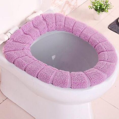 Housse de siège de toilette en tissu chaud rose