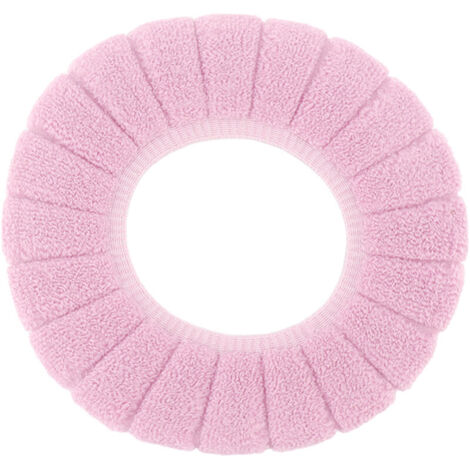 Housse de siège de toilette lavable – Rose – Coussin de WC chaud et confortable, usage universel