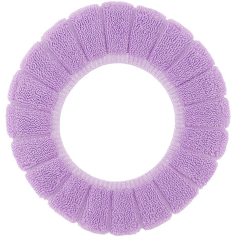 Housse de siège de toilette lavable – Violette – Coussin de WC chaud et confortable, usage universel