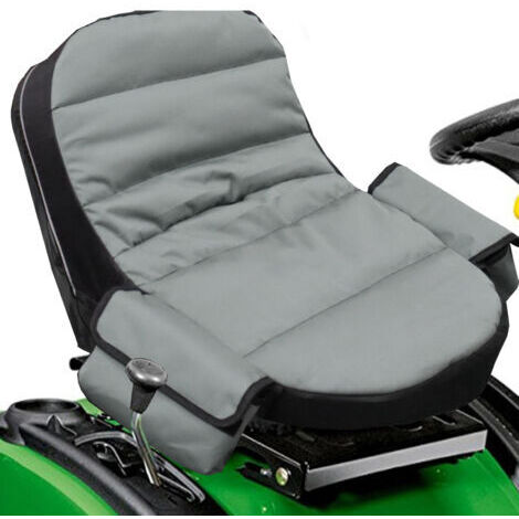 Housse de siège de tondeuse à gazon en tissu Oxford 600D imperméable et réglable, protection pour siège de tracteur d'extérieur, gris