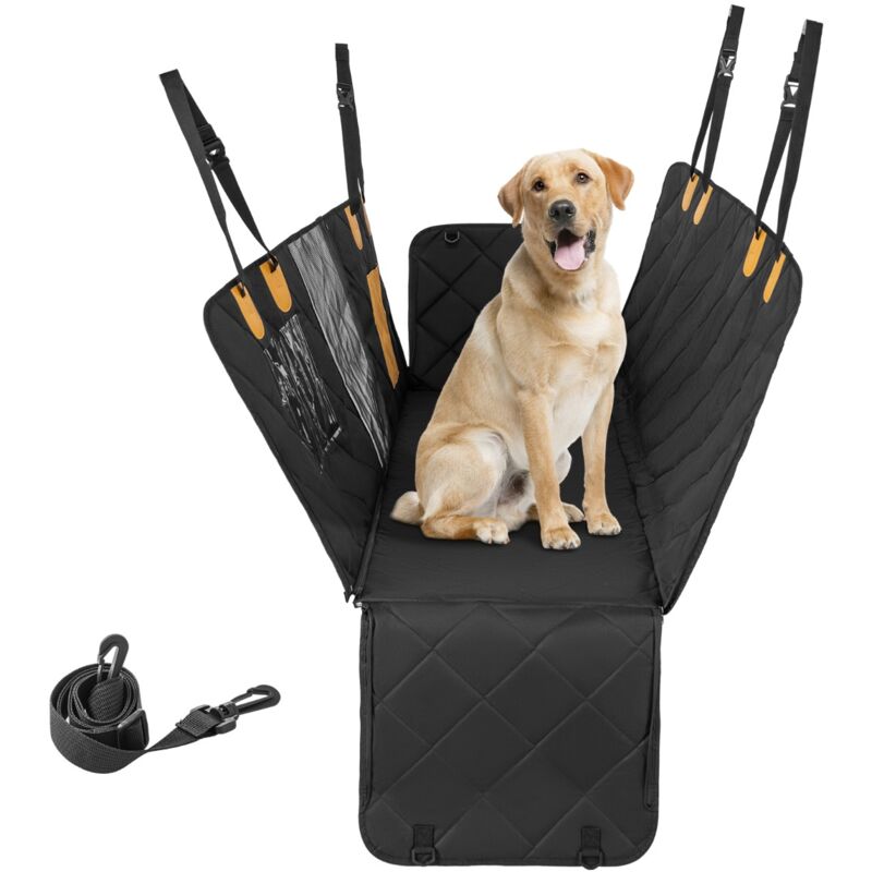 Housse de Siège de Voiture pour Animaux Fenêtre en Maille Housses de Siège d'Auto pour Chien Imperméable Anti-rayures Noir CW5087 design in