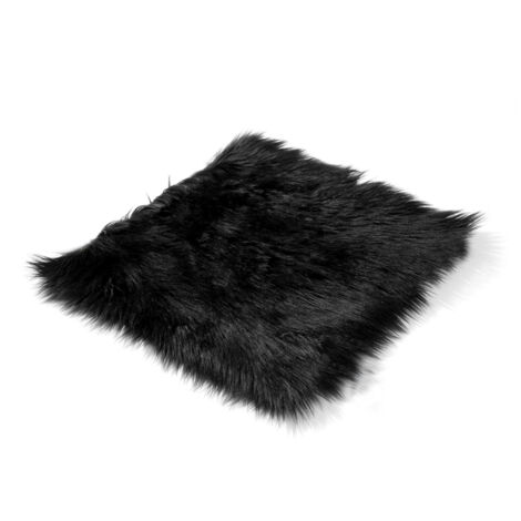 Housse de siège en peau de mouton, coussin en laine pour siège auto, 18 x 18 pouces