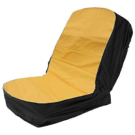 Housse de siège imperméable et confortable pour véhicule agricole, idéale pour les sièges de tracteur. Accessoires pour sièges. Jaune et noir.