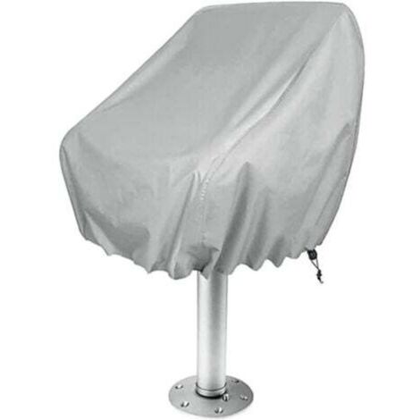 Housse de siège marine imperméable pour bateau ou ponton – couleur argentée, taille universelle, matière robuste et résistante aux intempéries