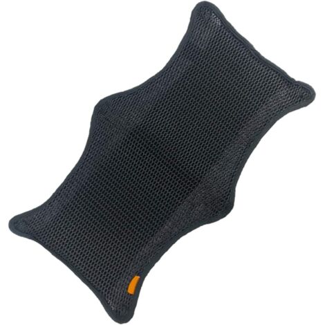 Housse de Siège Moto - 1 Pièce - Maille 3D - Refroidissement et Antidérapant - Universel Rétro - Noir 63x36cm