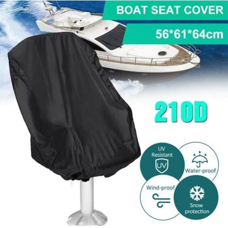 Housse de siège pliante pour bateau - Housses de Chaises - Noir - Protection UV - Étanche - 56x61x64cm