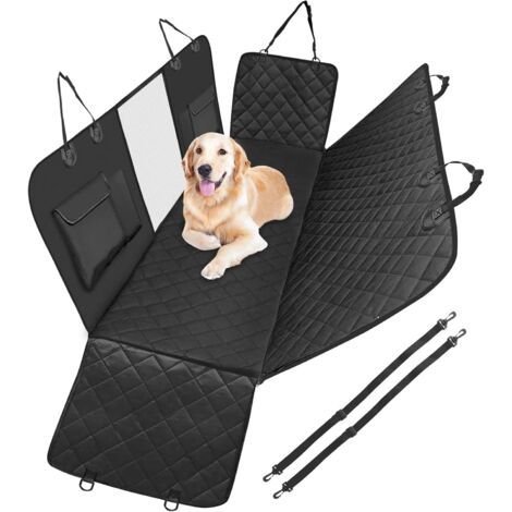 Housse de siège pour chien, antidérapante et imperméable, protection pour chien en voiture avec filet de sécurité pour fenêtre et ceintures de sécurité, housse de siège arrière anti-rayures, pour voit