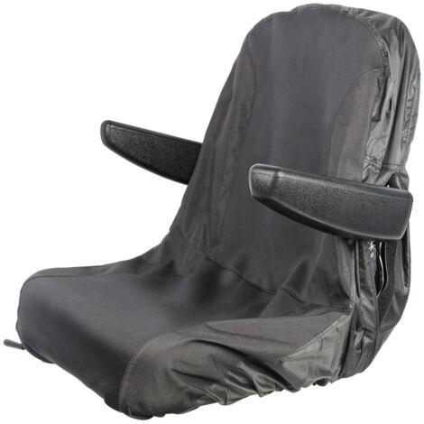 Housse de siège pour tondeuse autoportée, housse imperméable pour tracteur avec 2 poches de rangement, grande taille, noire