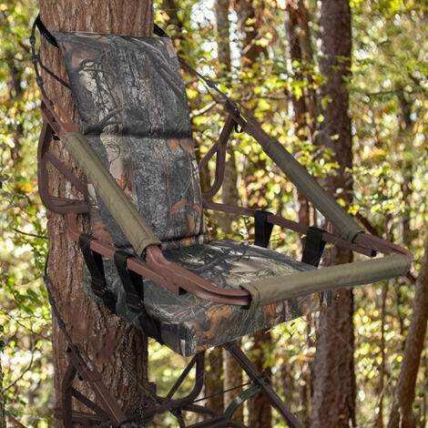 [Housse de siège pour trépied d'arbre] Coussin de siège camouflage imperméable en Oxford 600D avec fond anti-glissement, rembourrage 6,5cm, dimension 46x31x59cm, 1 coussin, pour chasse.