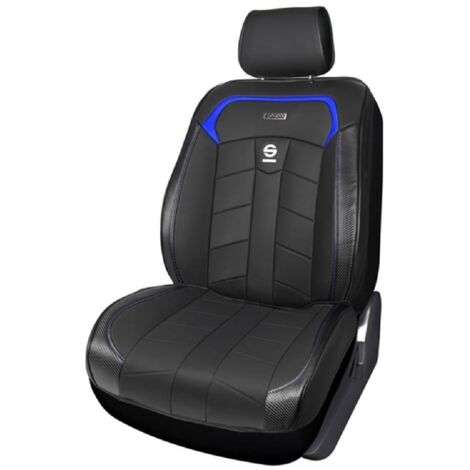 Housse De Siege Premium Sparco Noir- Lisere Bleu -A L'unite-