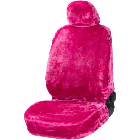 Housse de siège Teddy en fausse fourrure teddy vegan rose