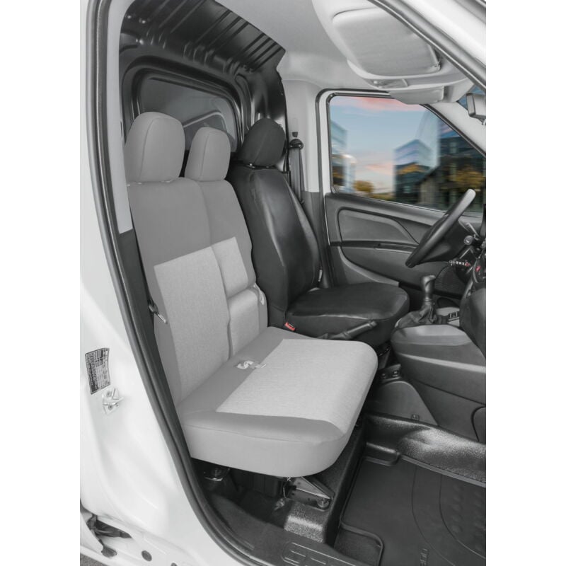 Housse de siège Transporter en simili cuir pour Fiat Doblo 2, siège conducteur unique