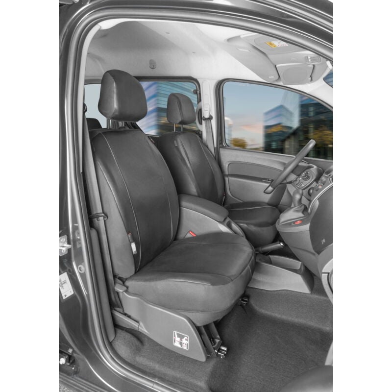 Housse de siège Transporter en simili cuir pour Renault Kangoo type W, 2 sièges avant simples