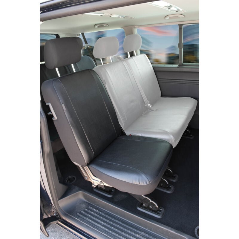 Housse de siège Transporter en simili cuir pour vw T6, siège arrière simple