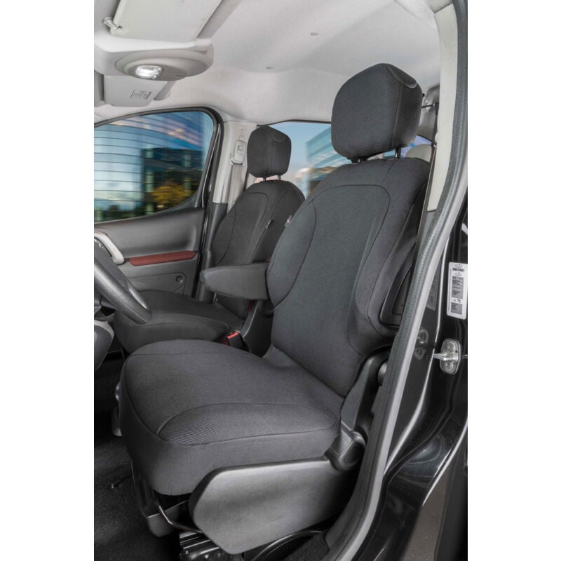 Housse de siège Transporter en tissu pour Citroën Berlingo, 2 sièges simples à l'avant