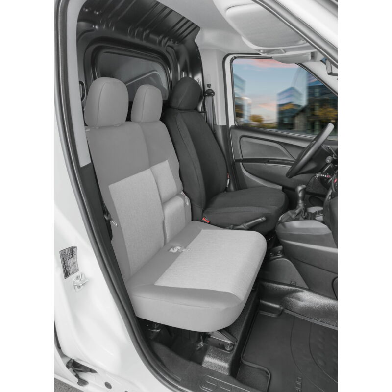 Housse de siège Transporter en tissu pour Fiat Doblo II, conducteur monoplace