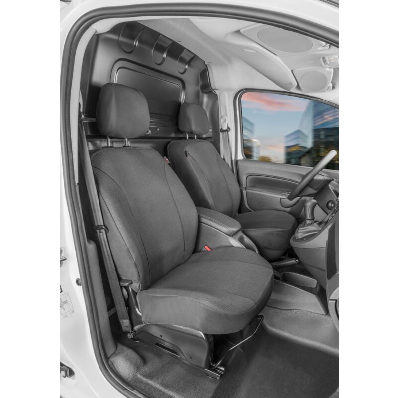 Housse de siège Transporter en tissu pour Mercedes-Benz Citan W415, 2 sièges simples à l'avant
