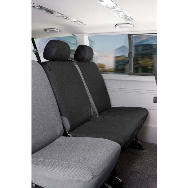 Housse de siège Transporter en tissu pour vw T5, double banquette arrière
