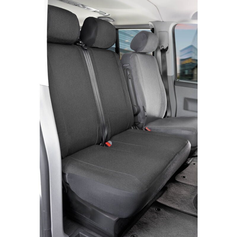 Housse de siège Transporter en tissu pour vw T5, double banquette avant