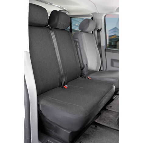 Housse de siège Transporter en tissu pour VW T5, double banquette avant