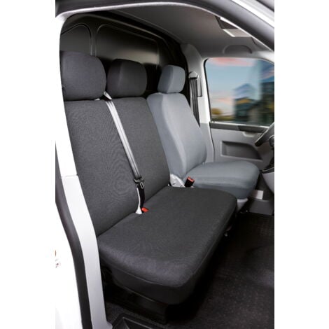 Housse de siège Transporter en tissu pour VW T6, double banquette avant