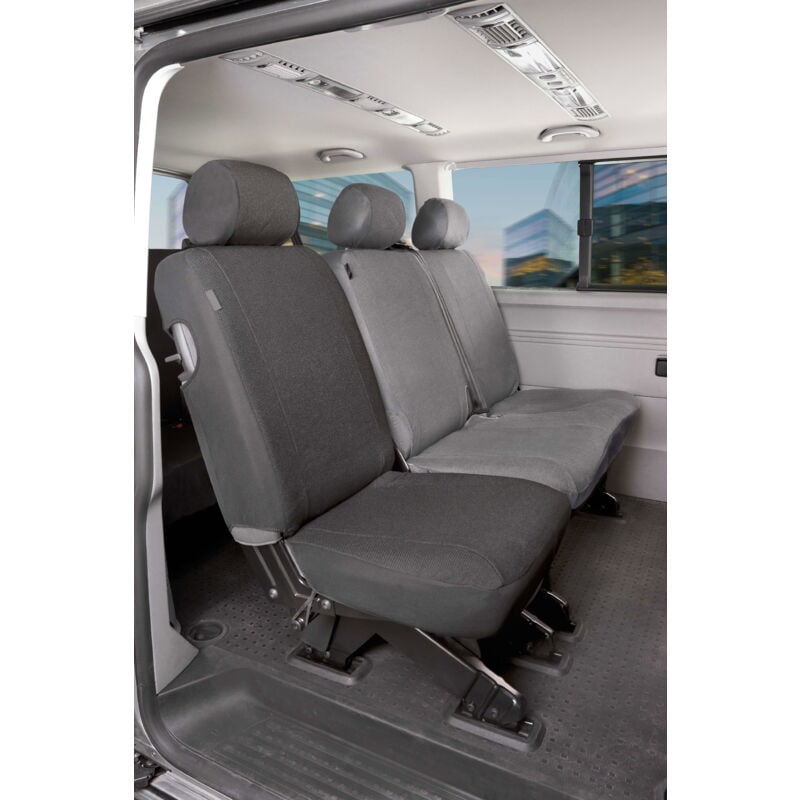 Housse de siège Transporter en tissu pour vw T6, siège arrière simple