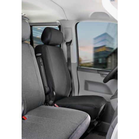 Housse de siège Transporter en tissu pour VW T6, siège avant simple