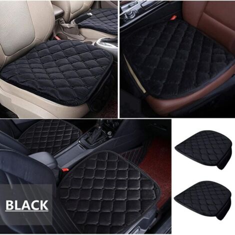 Housse de siège voiture en velours noir – Lot de 2 pour sièges avant, protection anti-animaux et anti-usure