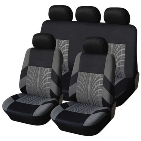 HOUSSE DE SIEGE,gray a set--Ensemble de housses de siège de voiture brodées pour citroën, pour tous les modèles C2 C3 C4 (4 portes)