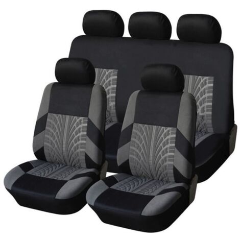 HOUSSE DE SIEGE,gray a set--Ensemble de housses de siège de voiture brodées pour citroën, pour tous les modèles C2 C3 C4 (4 portes)