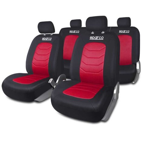Housse de sieges Noir Rouge 11-pieces