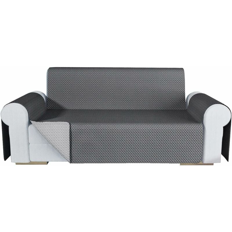Emmevi Mv S.p.a. - Housse de Sofa Moderne Save Canapé Revêtement Lavable Garniture Gris - 2 Places
