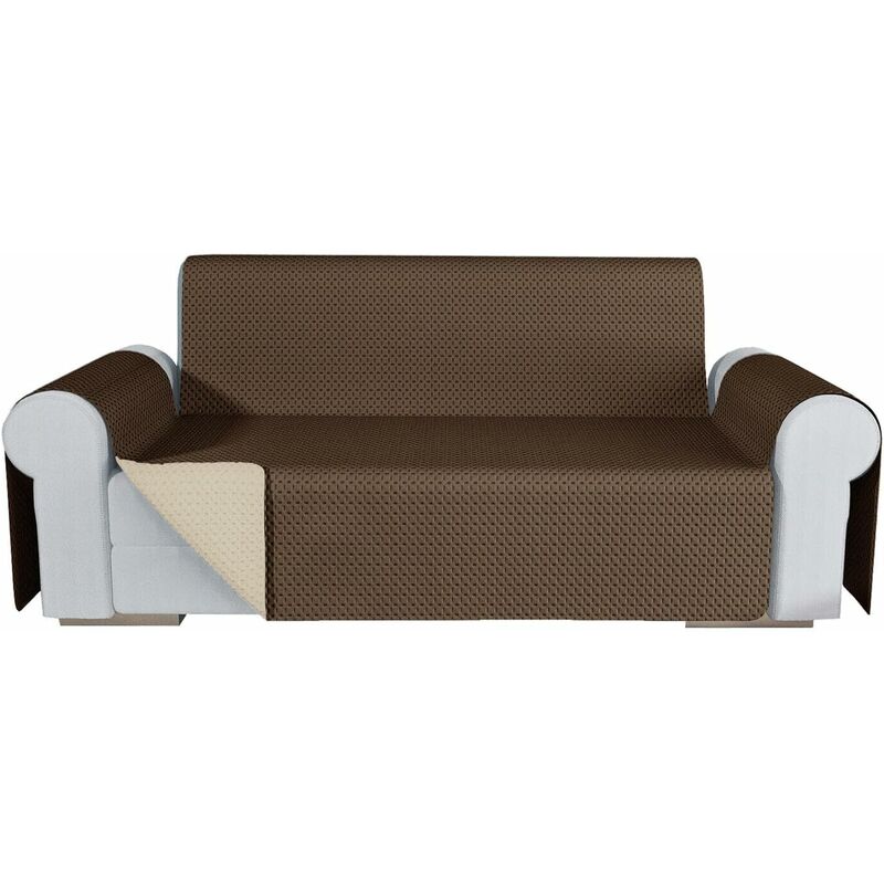 Emmevi Mv S.p.a. - Housse de Sofa Moderne Save Canapé Revêtement Lavable Garniture Marron - 2 Places