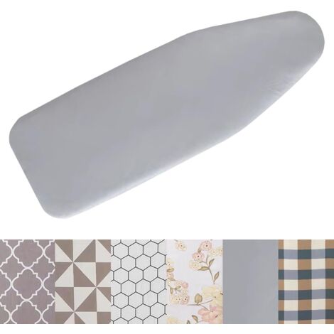 Housse de table à repasser en coton, housse et tapis de table à repasser de taille standard pour usage domestique (gris, 43 x 13 pouces).