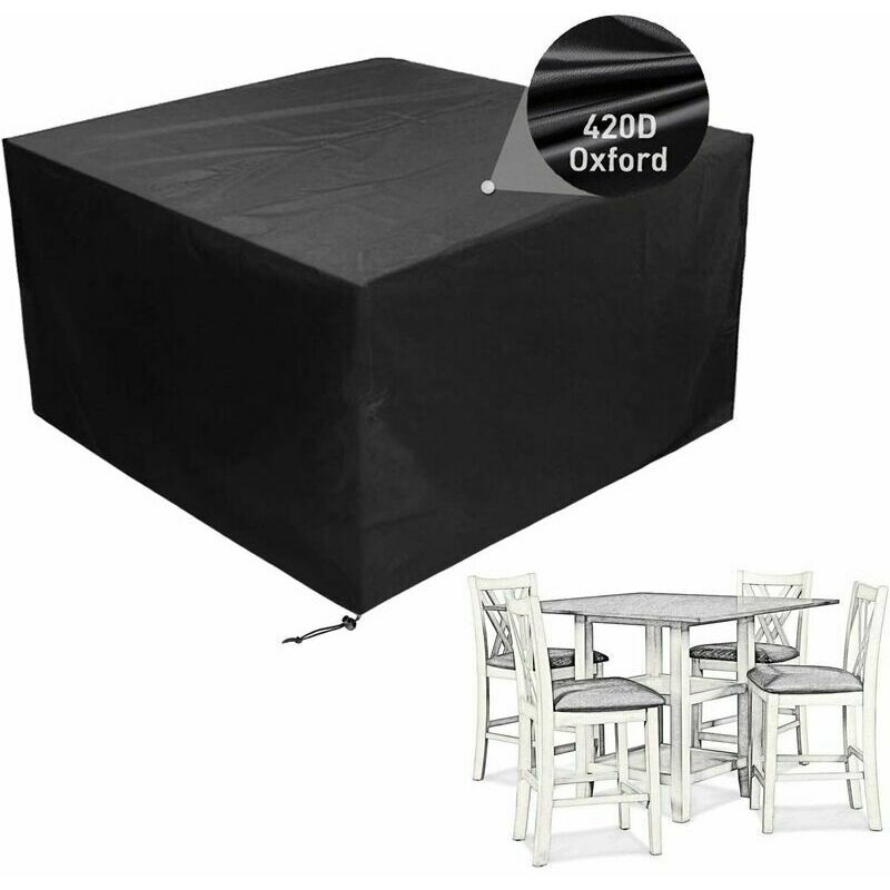 Housse de table carrée Housse de protection pour meubles sectionnels d'extérieur imperméables, housses de canapé pour chaise de table, housse de