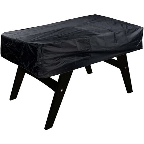 Housse de table de babyfoot rectangulaire 420D Oxford imperméable à l'eau et à la poussière pour chaise de billard -Triomphe Noir (163 x 115 x 48 cm)
