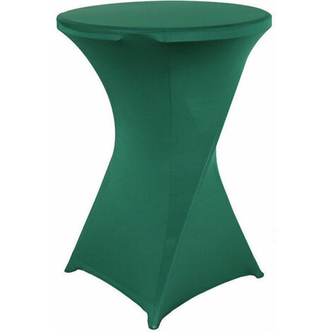 Housse de Table de bistrot - Mange Debout - Deco Cocktail - Stretch Spandex （vert foncé）