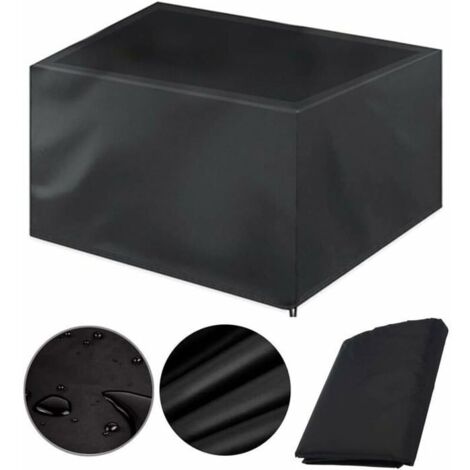 Housse de table de jardin 115x115x70cm, imperméable, anti-UV, pour la protection du mobilier extérieur.