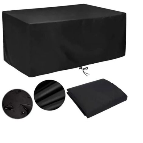 Housse de table de jardin 200x100 cm, housse de salon de jardin rectangulaire 200x100x75 cm imperméable, bâche de protection extérie