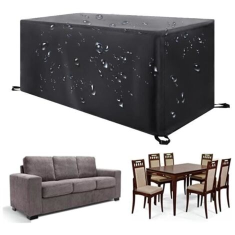Housse de table de jardin 250x110x90cm (LxlxH) en tissu Oxford 420D - Imperméable pour bancs, chaises et canapés extérieurs