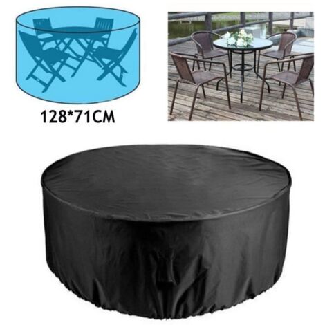 Housse de table de jardin, housse de mobilier extérieur en polyester 210D imperméable, protection anti-poussière pour salon de jardi