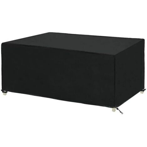 Housse de table de jardin rectangulaire, housse imperméable pour mobilier de jardin, housse pour mobilier d'extérieur, toile Oxford imperméable (180 x 120 x 70 cm)