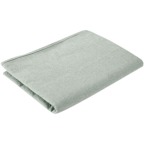 Housse de table de massage en coton doux pour spa, trou pour le visage, vert