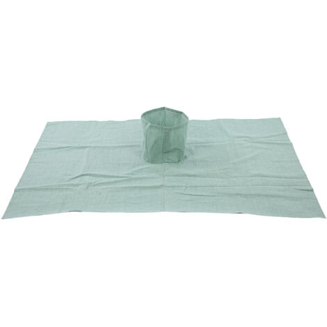 Housse de table de massage en coton pour salon de beauté avec trou pour visage (70x100cm) Vert Noir