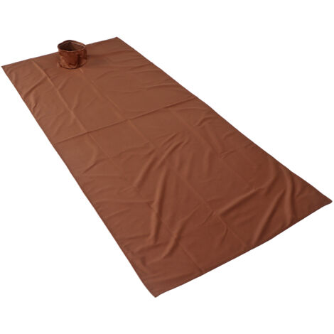 Housse de table de massage en fibre synthétique pour spa, 90x200 cm, couleur marron avec ouverture