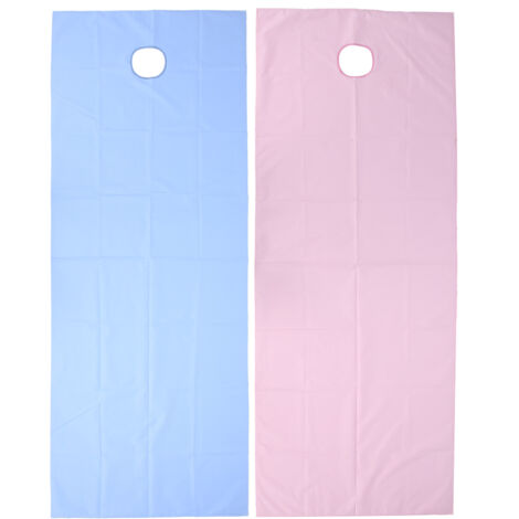 Housse de table de massage imperméable et résistante aux taches, avec trou pour le visage (Rose et Bleu)